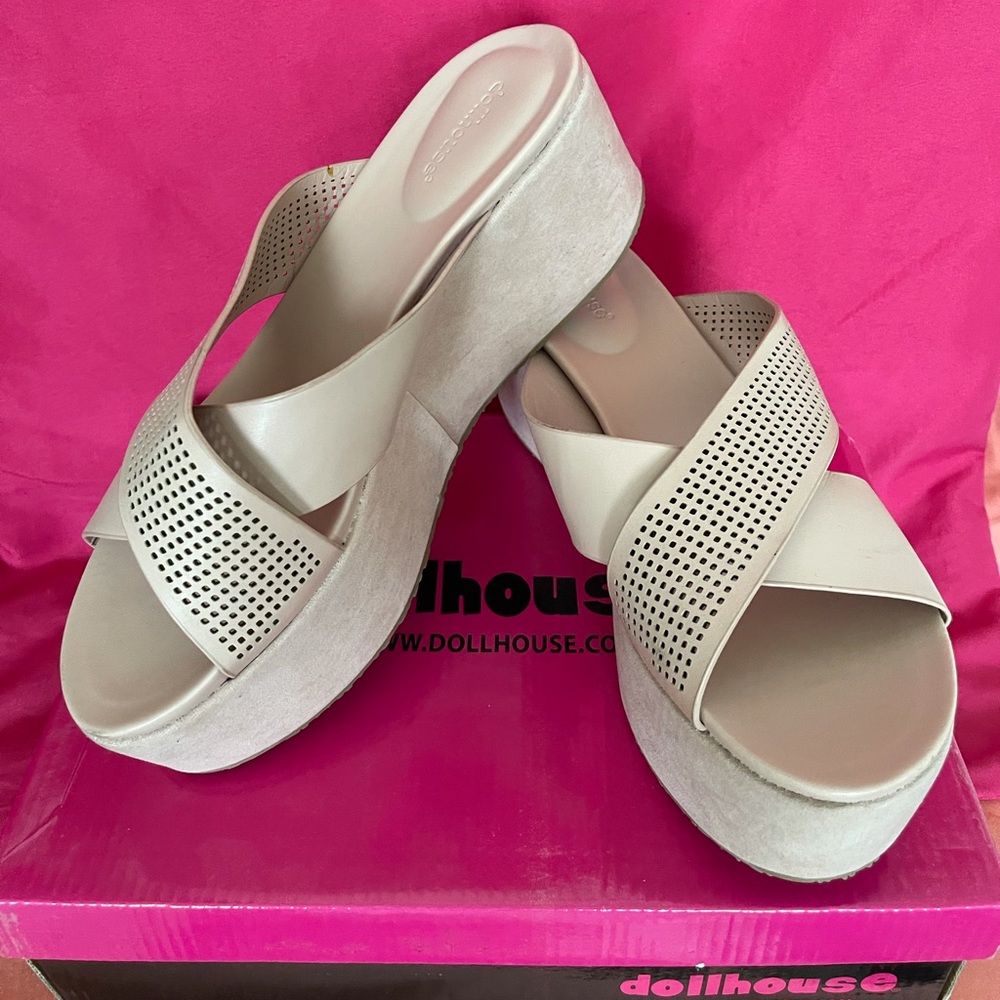 SALE‼️Cute double cross slides w/ insole💥10